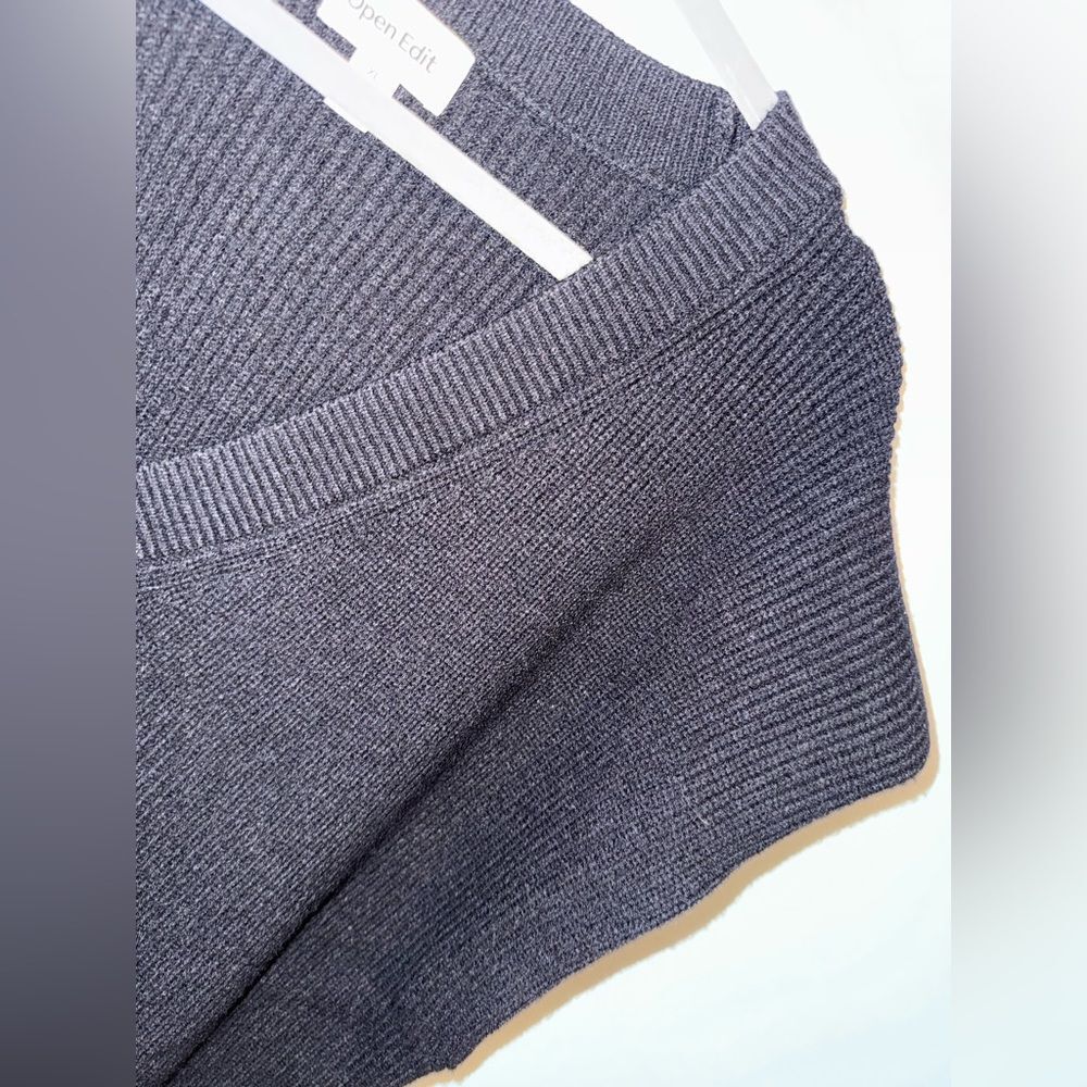 Open Edit  womens Chunky Black Knit Quality Sweater Vest Size XL EUC - Picture 3 of 8
